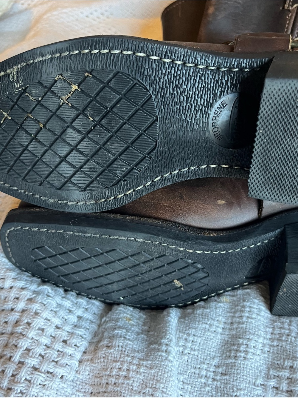 Frye Brown Leather Harness Heeled Boots - Picture 8 of 10